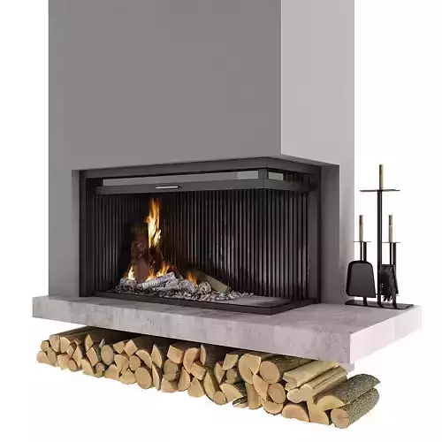 Corner Fireplace