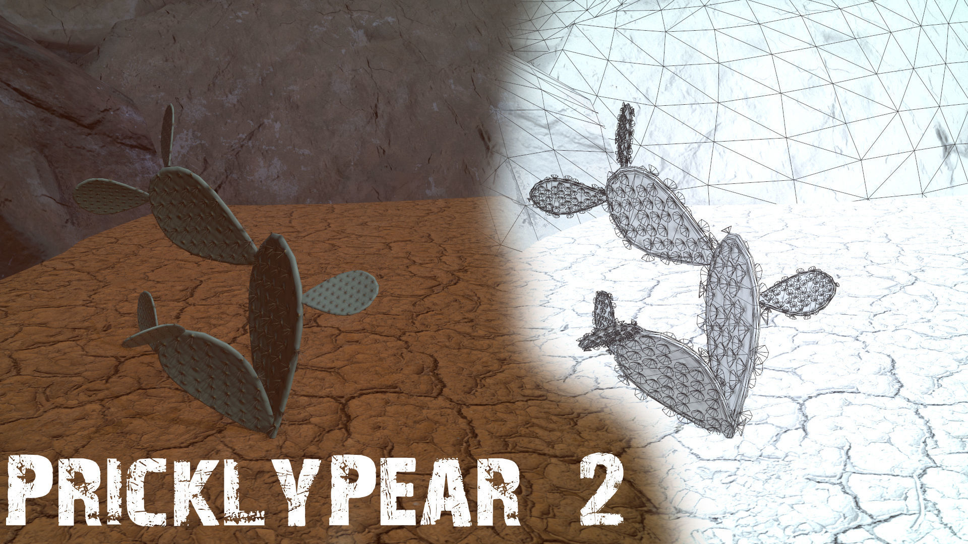 Desert Foliage Low-poly 3D model_12