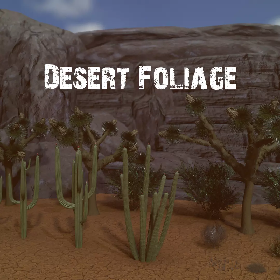 Desert Foliage Low-poly 3D model_0