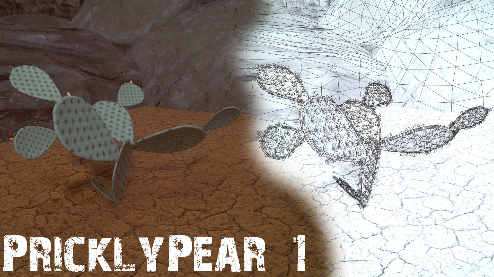 Desert Foliage Low-poly 3D model_11