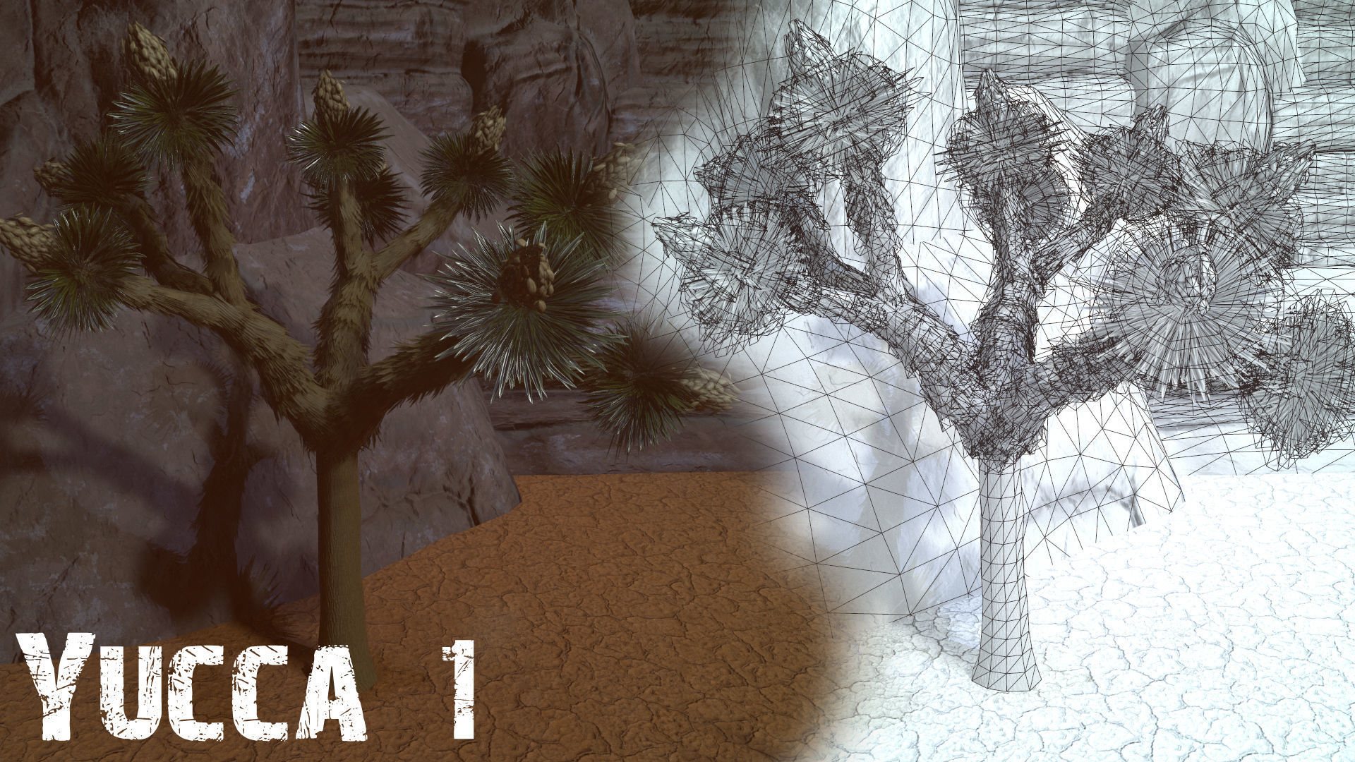 Desert Foliage Low-poly 3D model_3