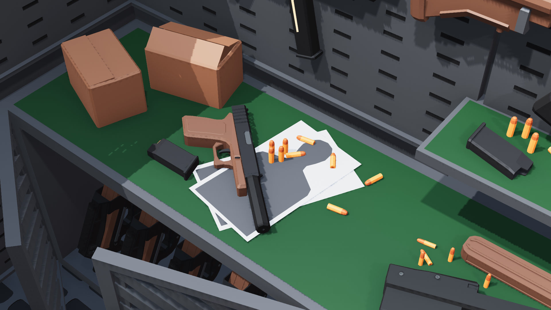 Poligonal Weapon Rack Low-poly 3D model_21