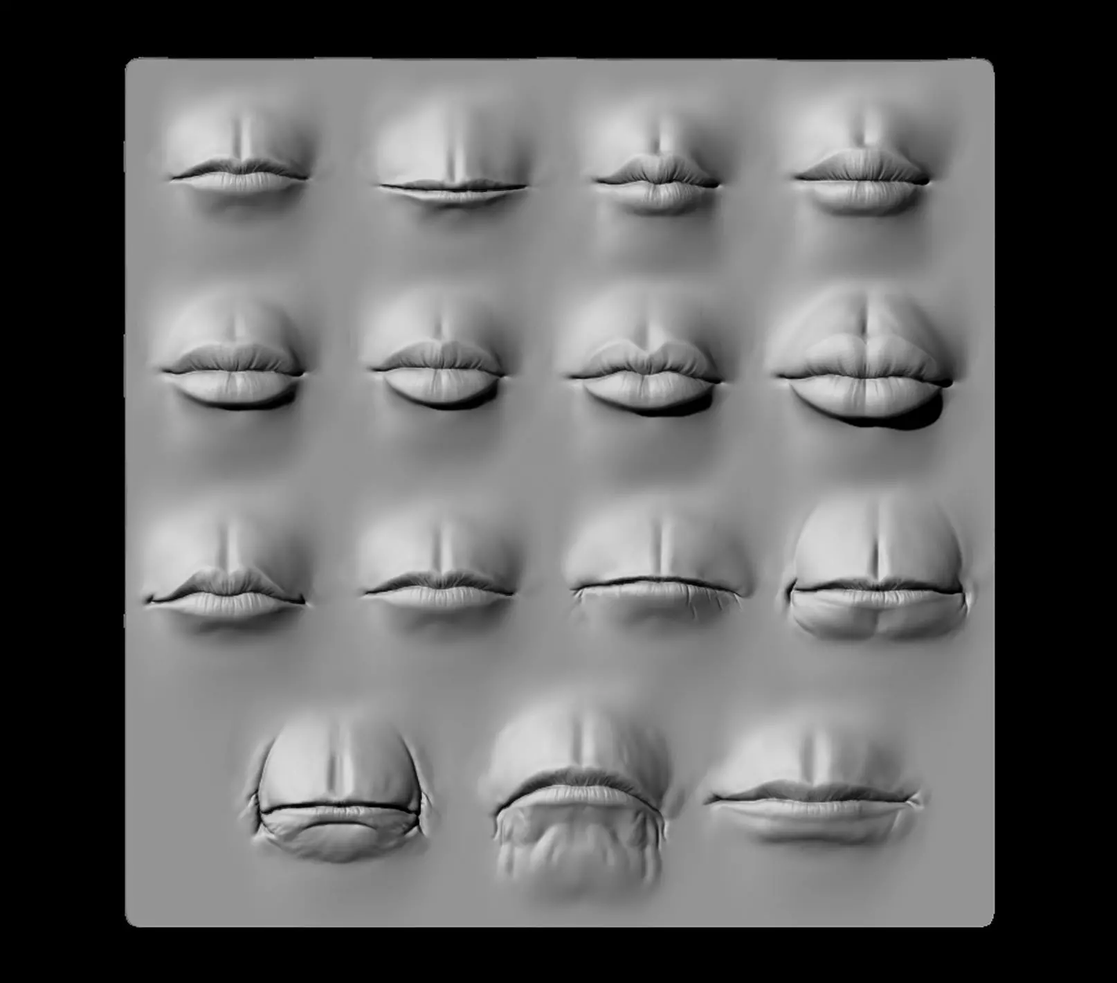 Lip Set 1 VDM Brush and Highpoly 3D model_0