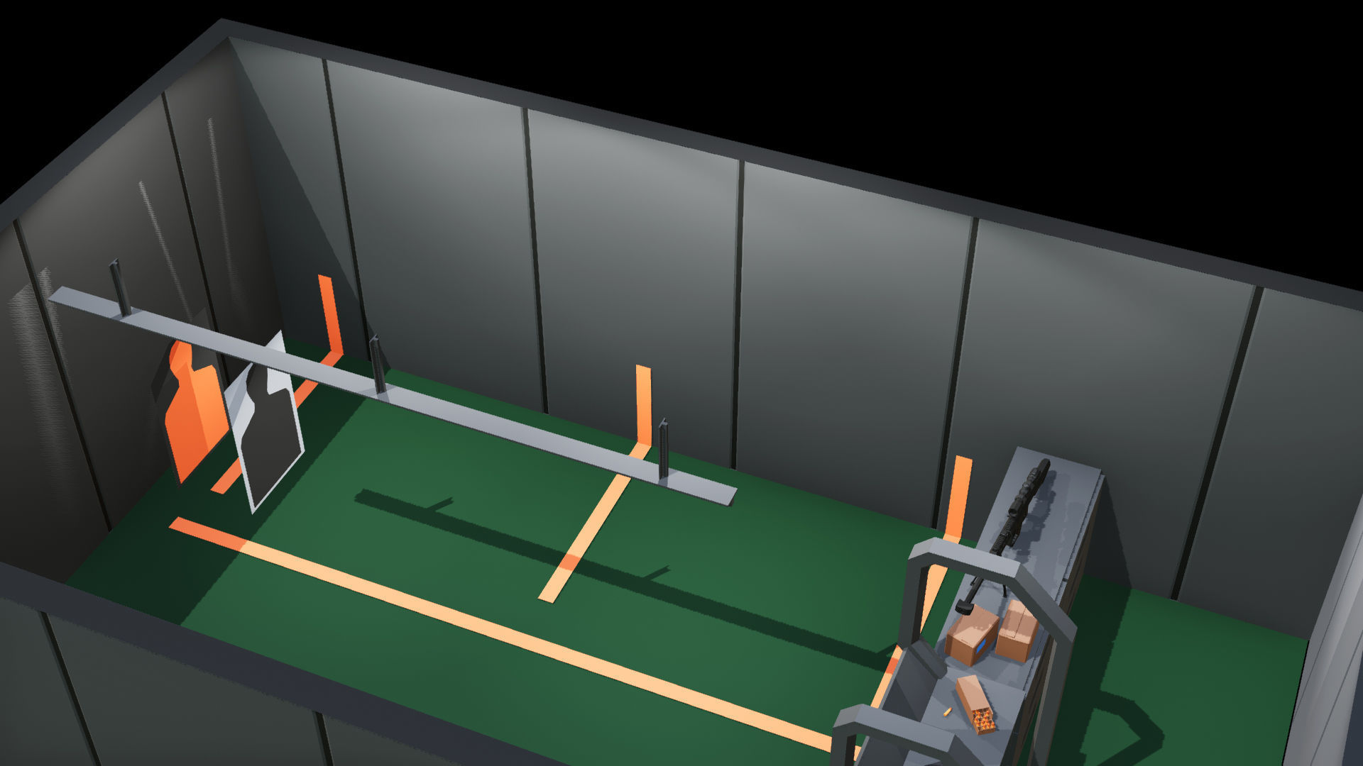 Poligonal Weapon Rack Low-poly 3D model_31