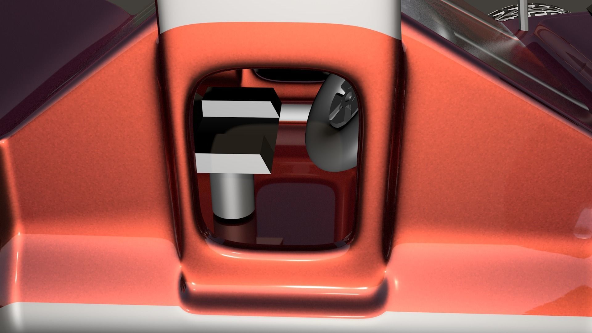 Car For Video Games Five Low-poly 3D model_4