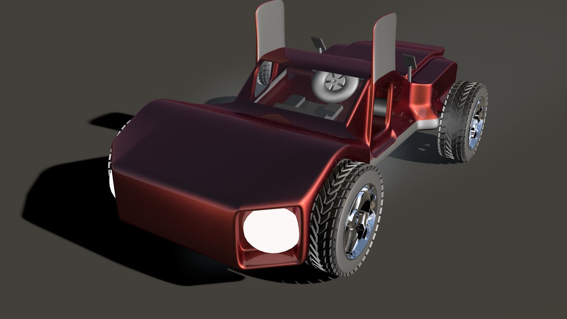 Car For Video Games Five Low-poly 3D model_1