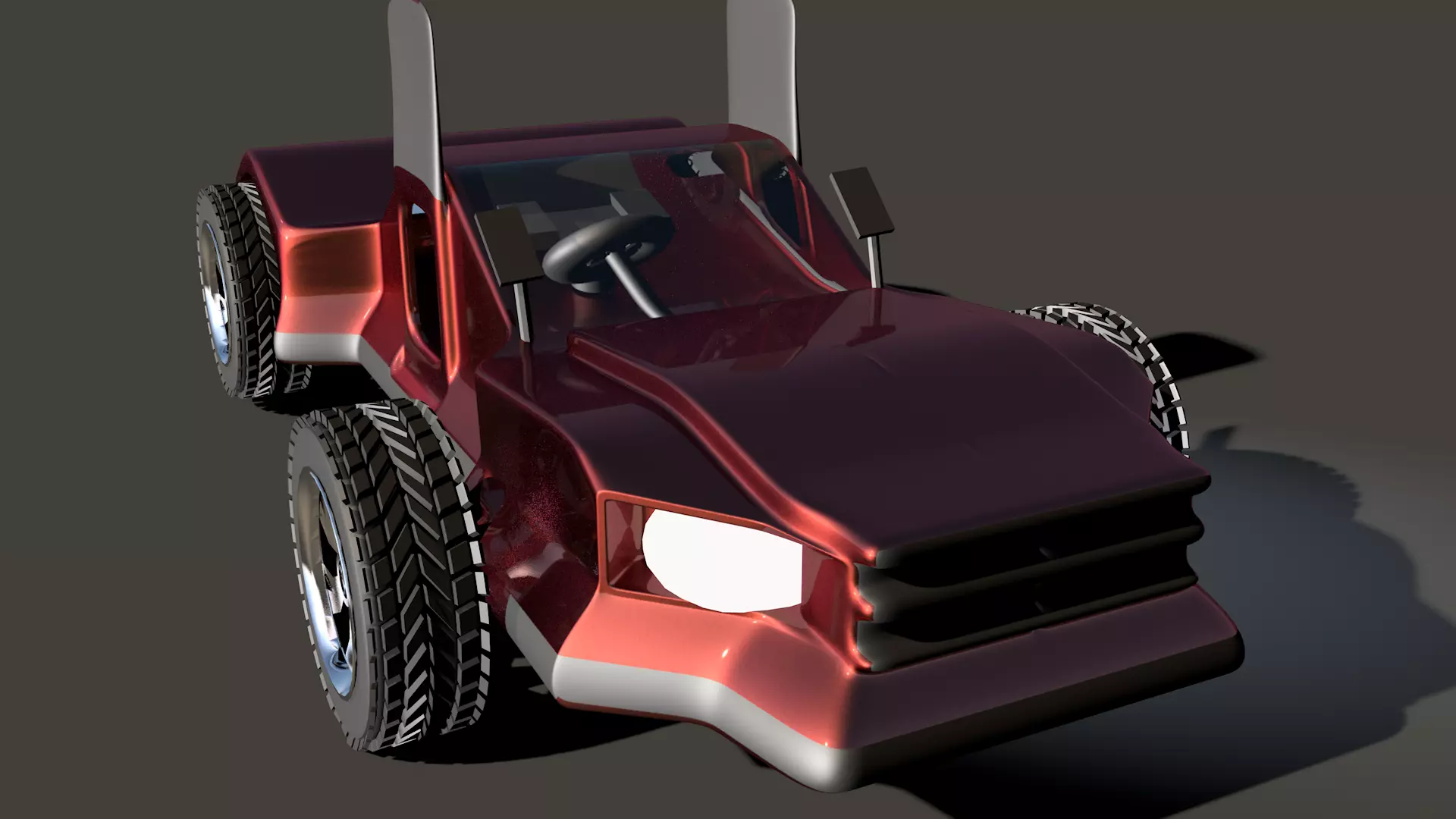 Car For Video Games Five Low-poly 3D model_0