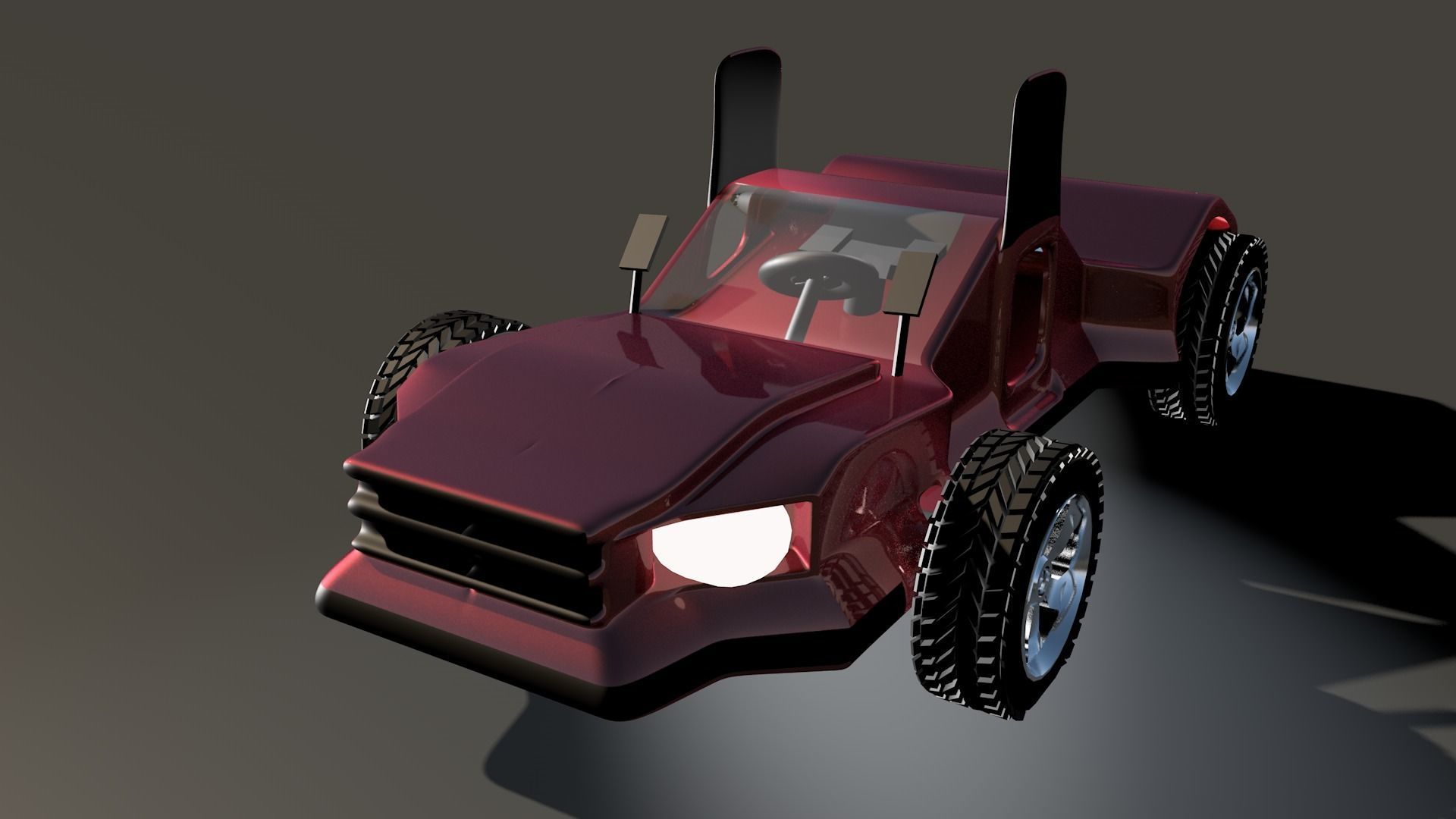 Car For Video Games Five Low-poly 3D model_2