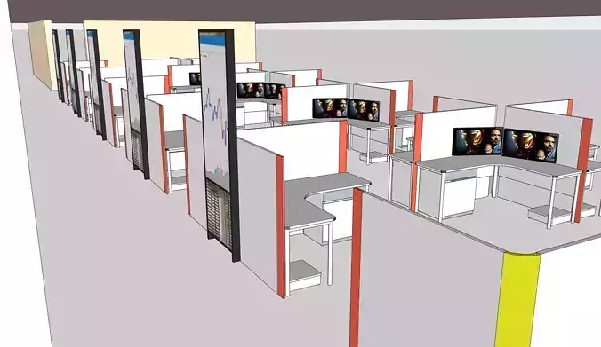 OFFICE FURNITURE TABLE 3D model
