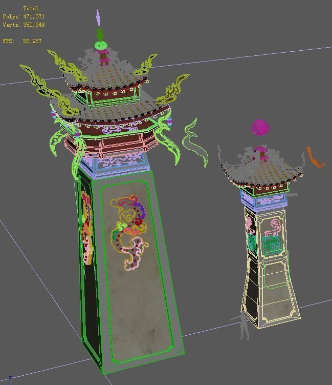 Palace - high-rise view of the building 3D model_2