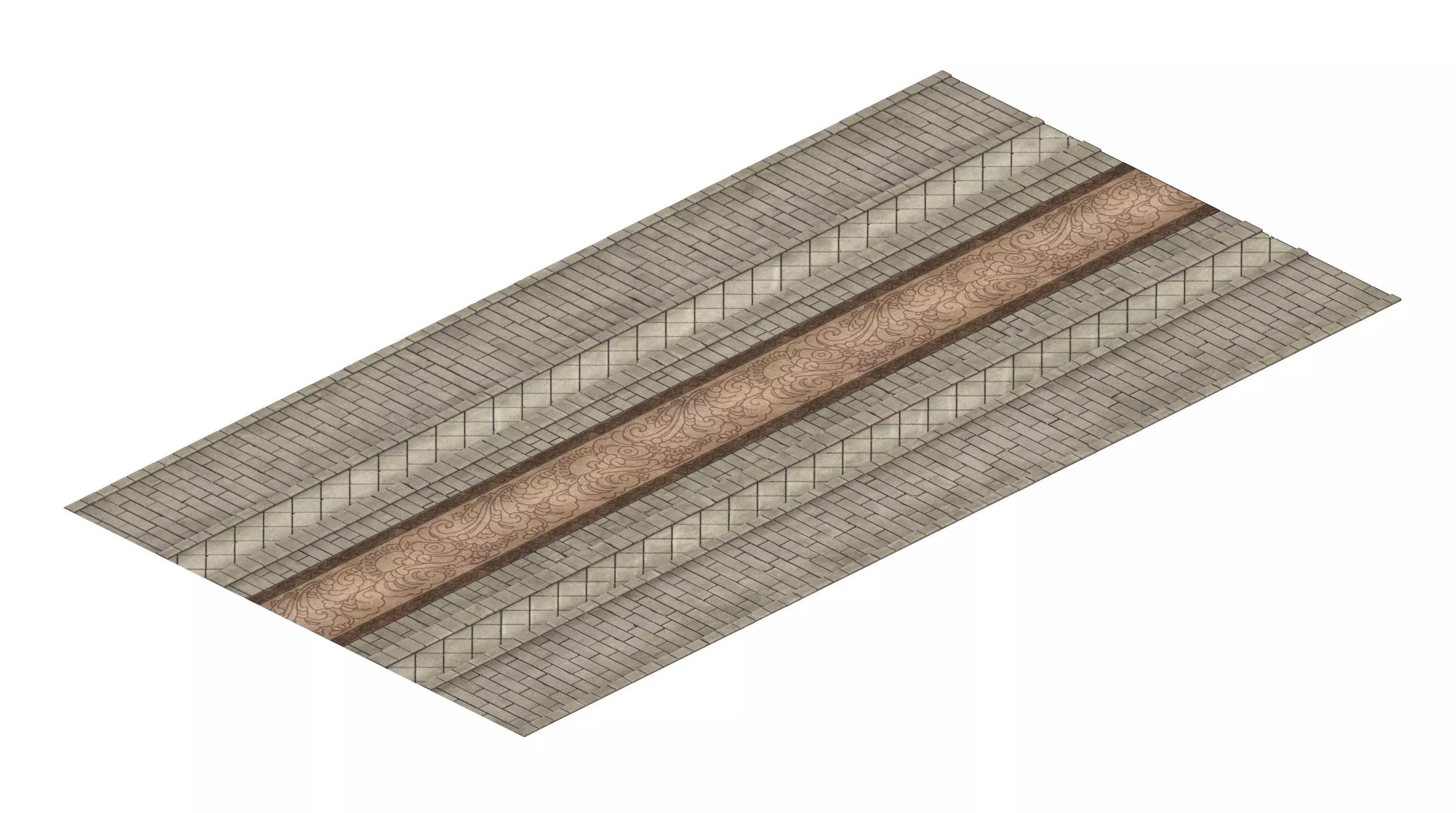 Palace - stone pattern ground 03 3D model_0