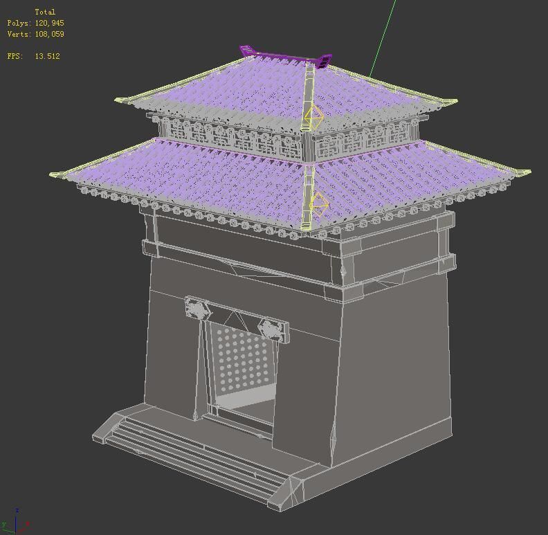 Palace - small door 3D model_1
