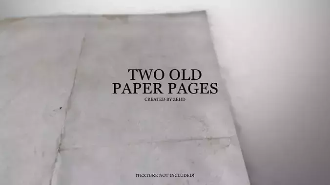 Two old paper pages