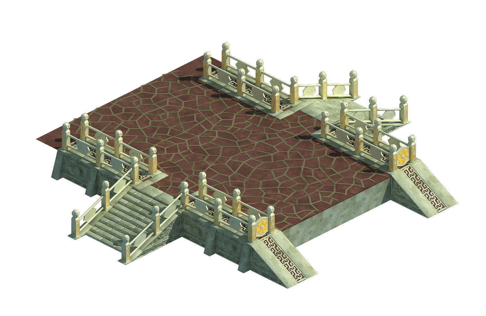 Palace - corridor aisle 3D model_1