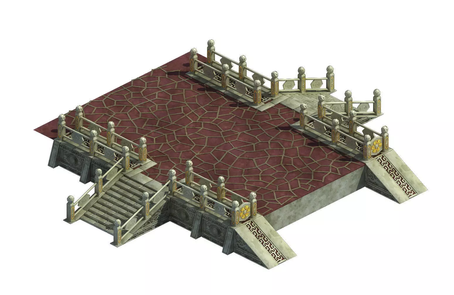 Palace - corridor aisle 3D model_0