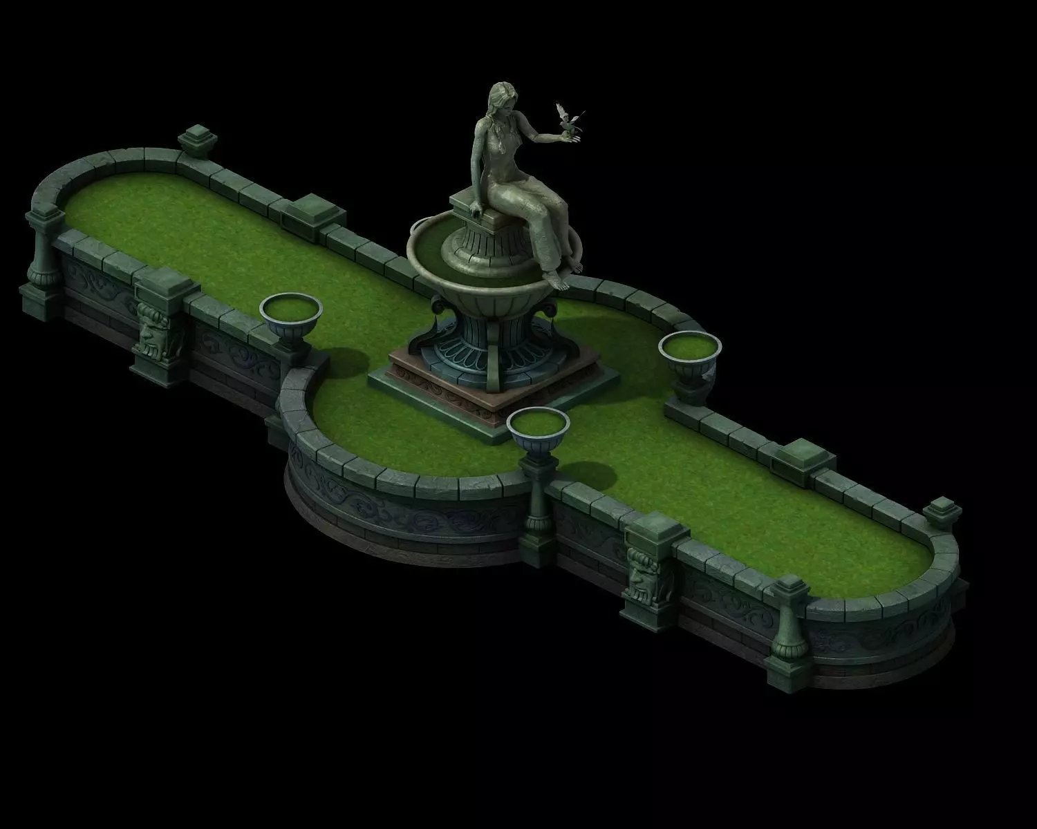 flower Bed 3D model_0