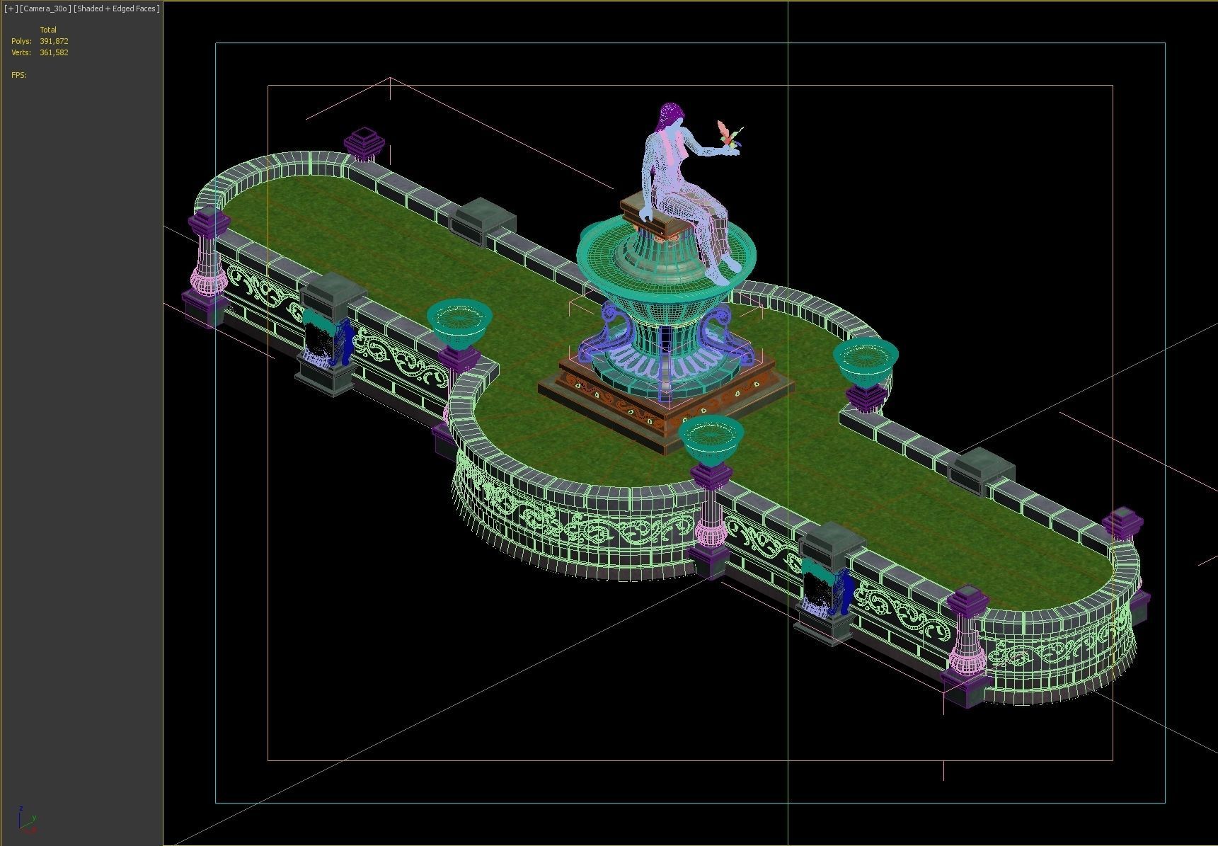 flower Bed 3D model_3