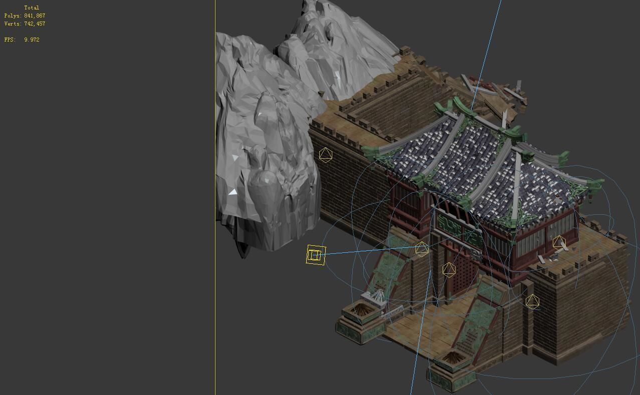 Family defense battlefield - city gate 3D model_2