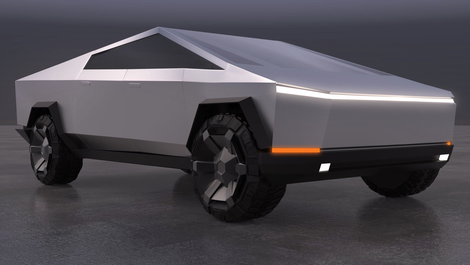 Tesla Cyber truck 3D model_3