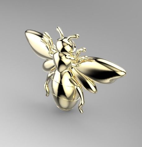 Bee 3d model gold 3D print model_1