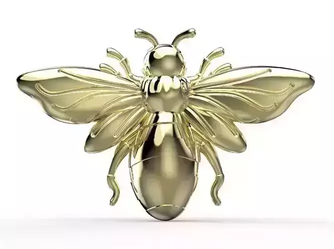 Bee 3d model gold 3D print model
