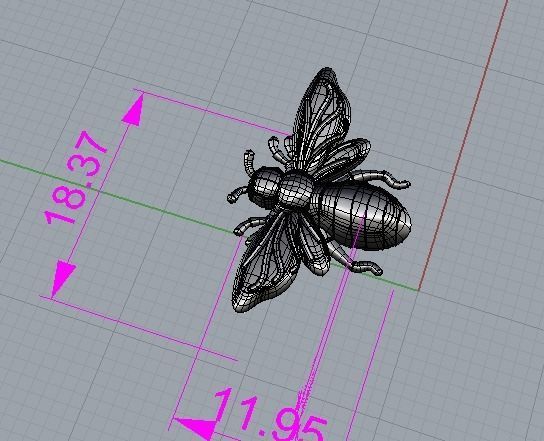 Bee 3d model gold 3D print model_5