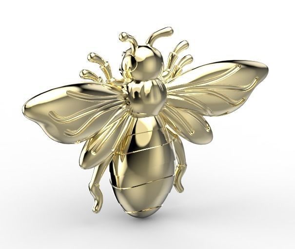Bee 3d model gold 3D print model_2