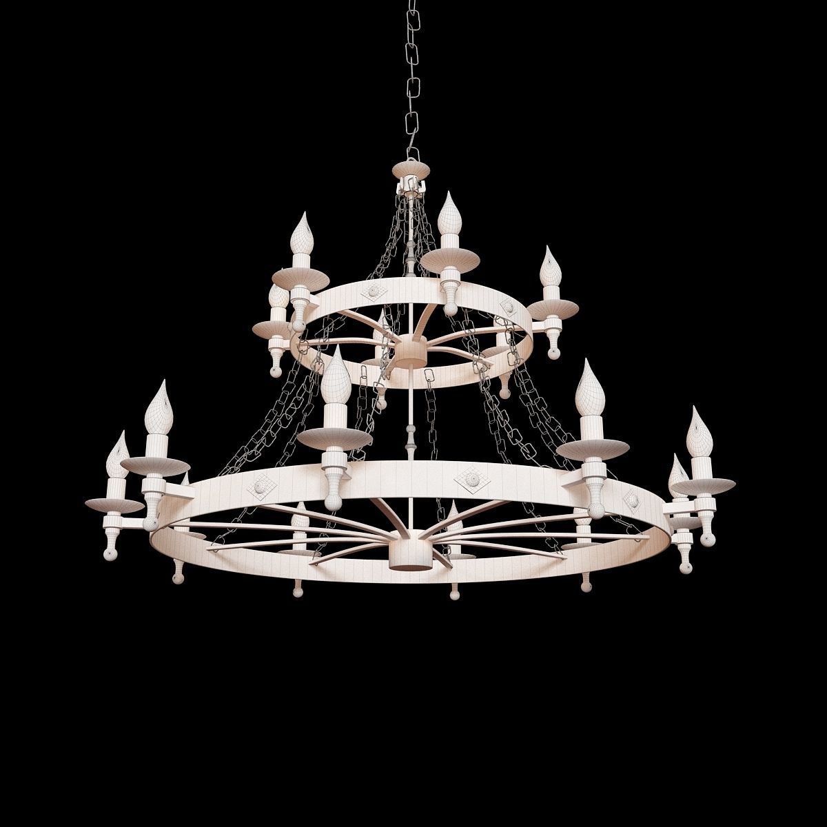 Industrial Style Chandelier  3D model_5