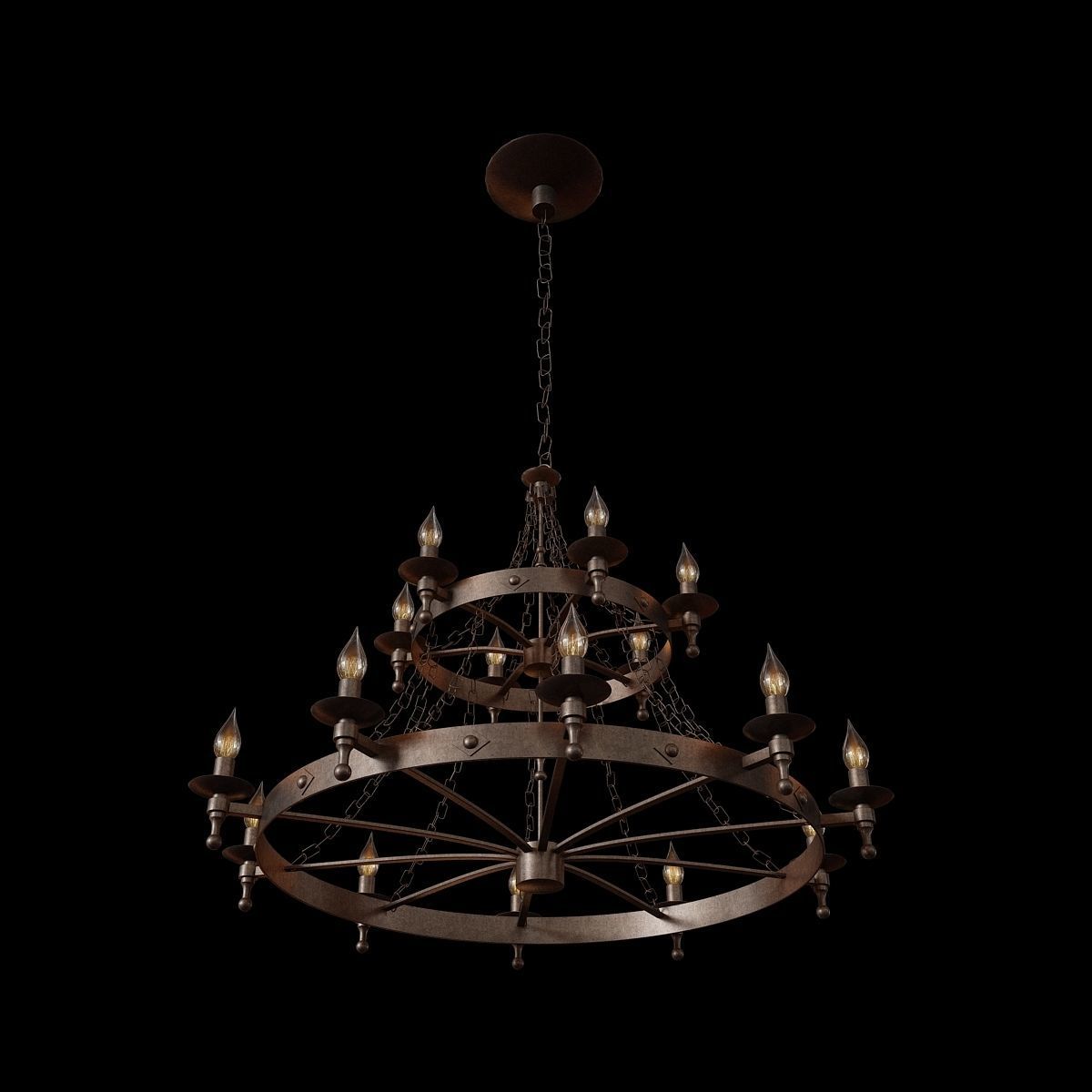 Industrial Style Chandelier  3D model_1