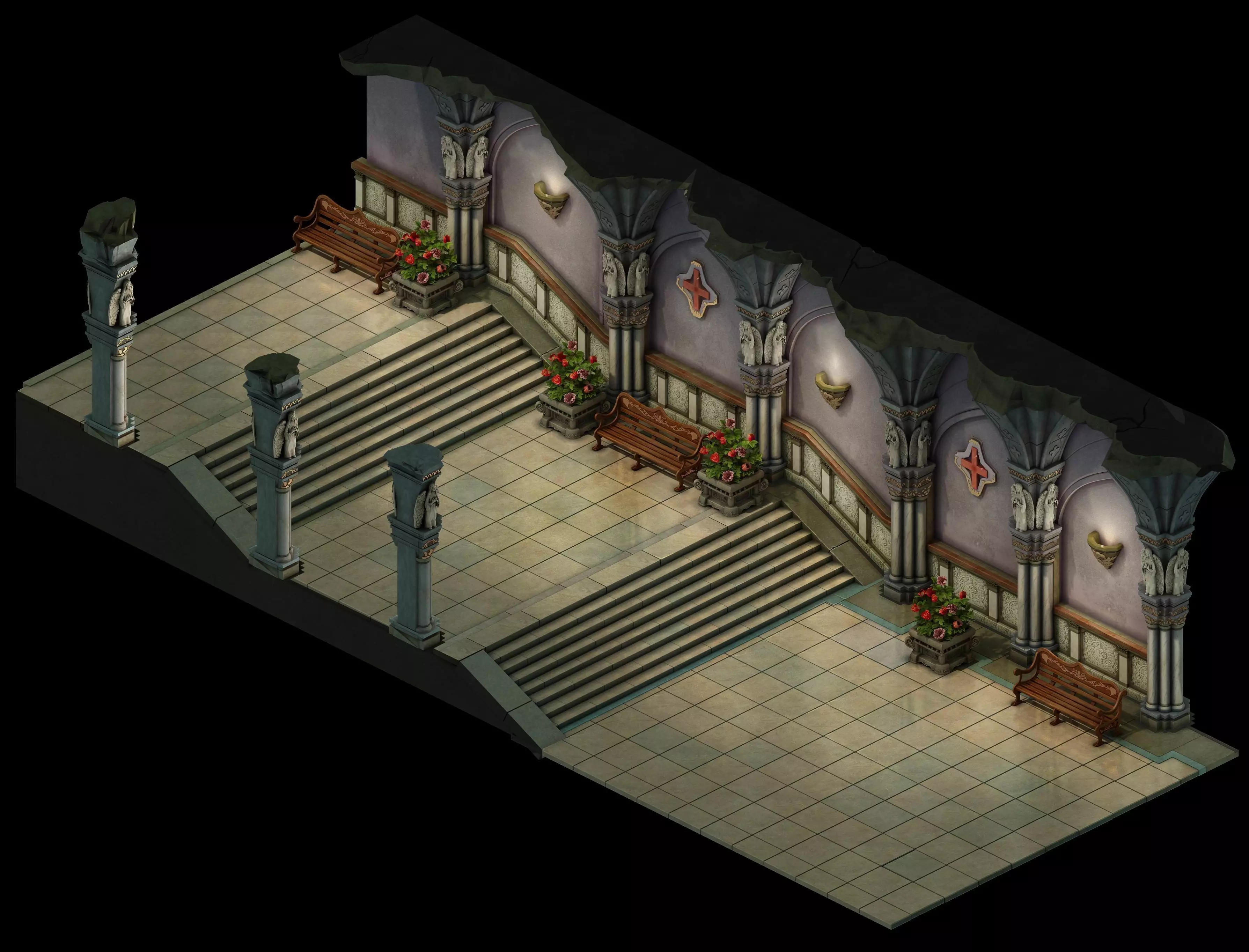 Hospital Corridor 3D model_0