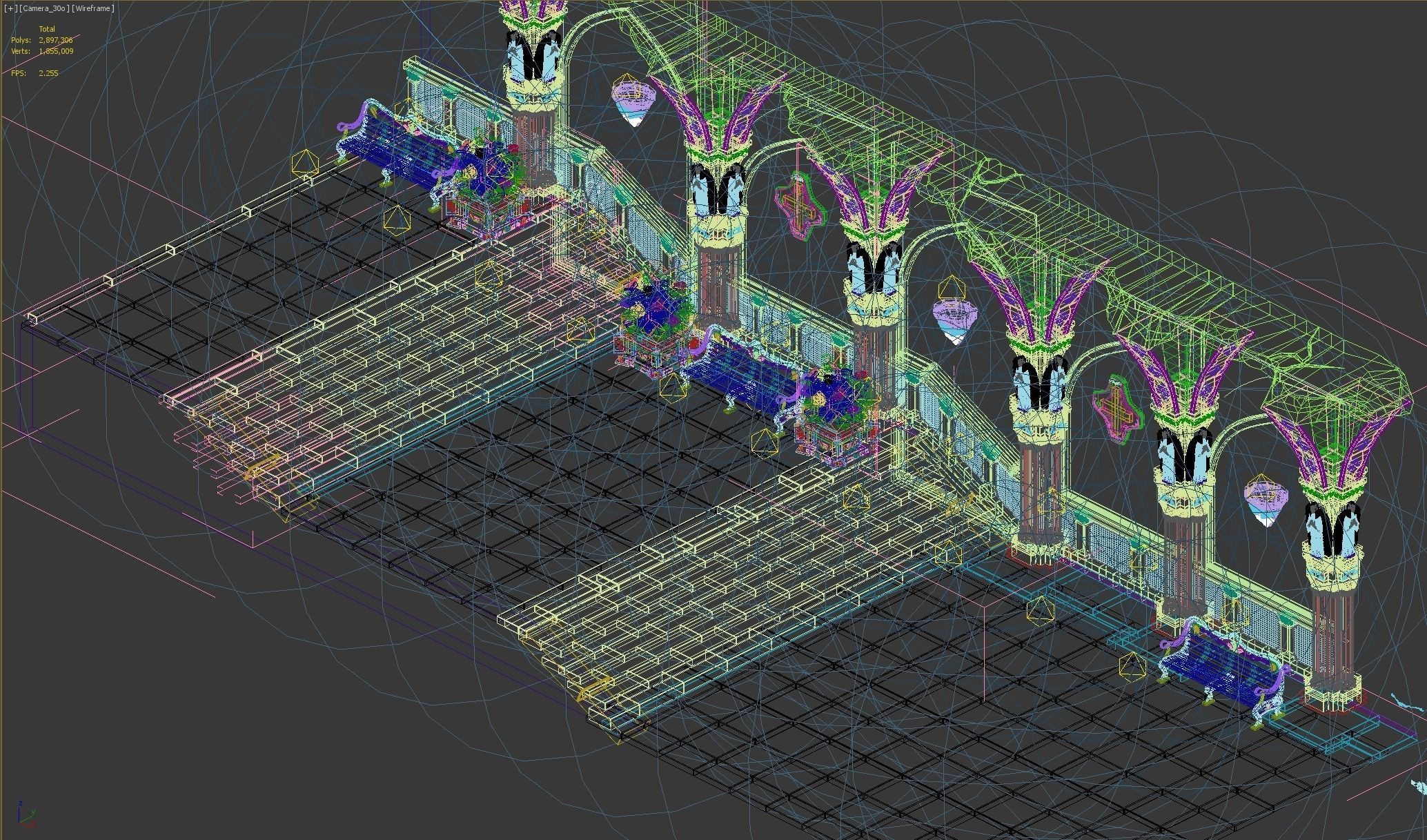 Hospital Corridor 3D model_2