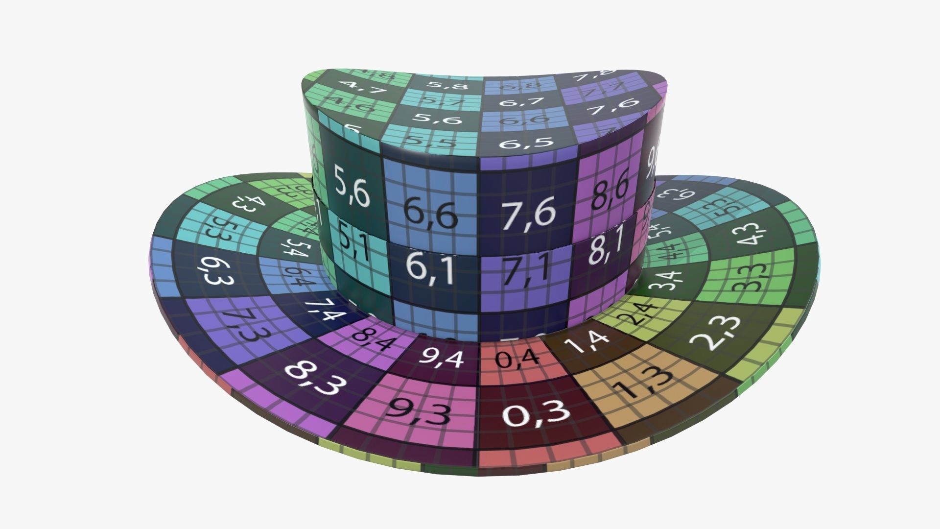 Black classic hat 02 Free 3D model_6