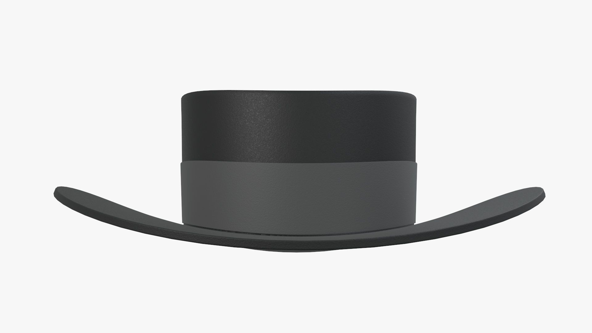 Black classic hat 02 Free 3D model_2