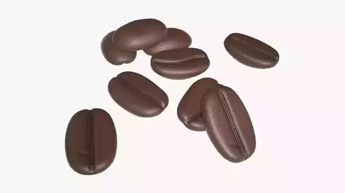 Roasted coffee beans on ground