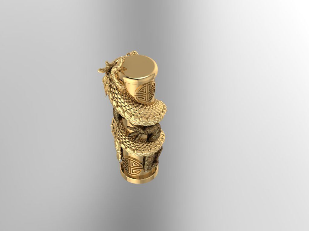Chinese Gold Dragon create from 3dm thank 3D print model_4