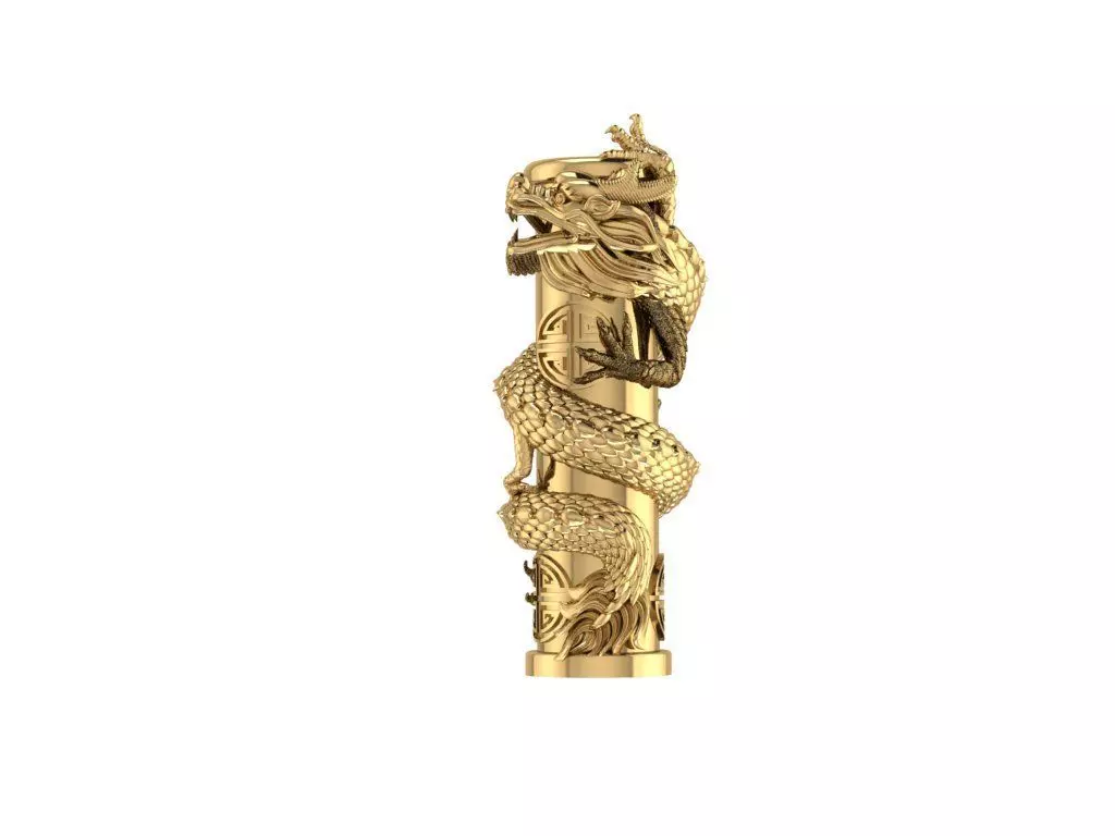 Chinese Gold Dragon create from 3dm thank 3D print model_0