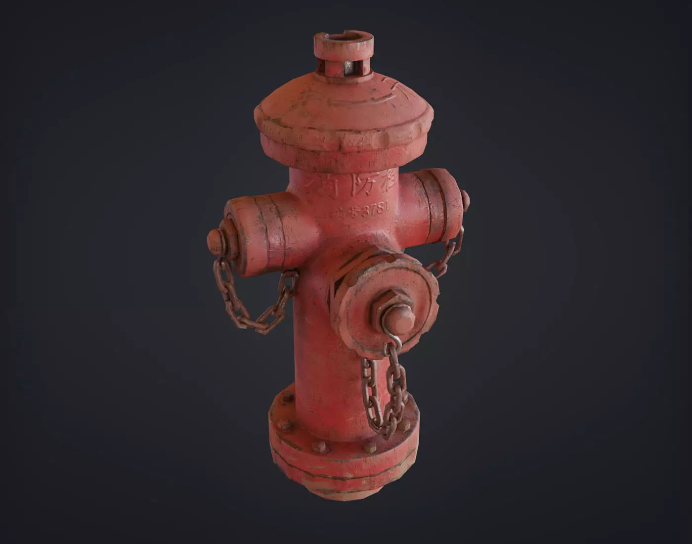 Fire Hydrant - Chinese Style Design Low-poly 3D model_0