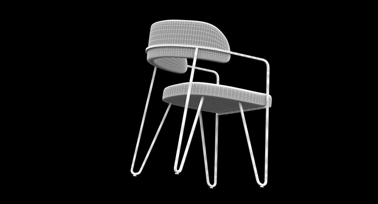 Jacques Quinet chair 3D model_7