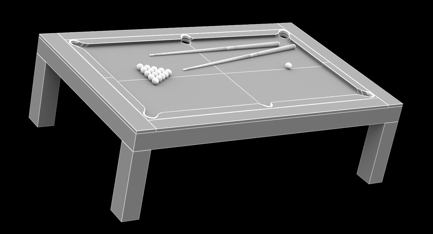 James Perse Billard Pool Table 3D model_6