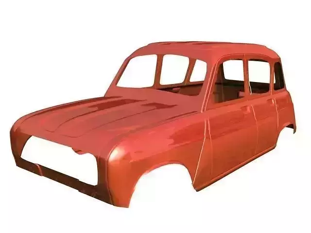 Renault 4 bodywork Free low-poly 3D model
