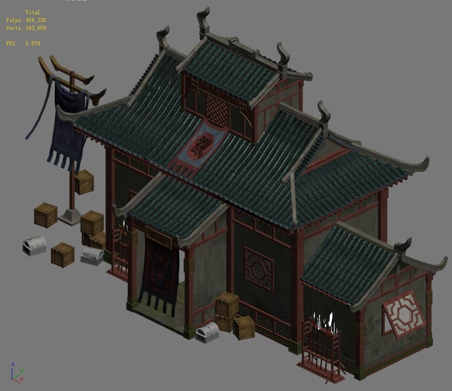 Building - Escort and Inn 3D model_4