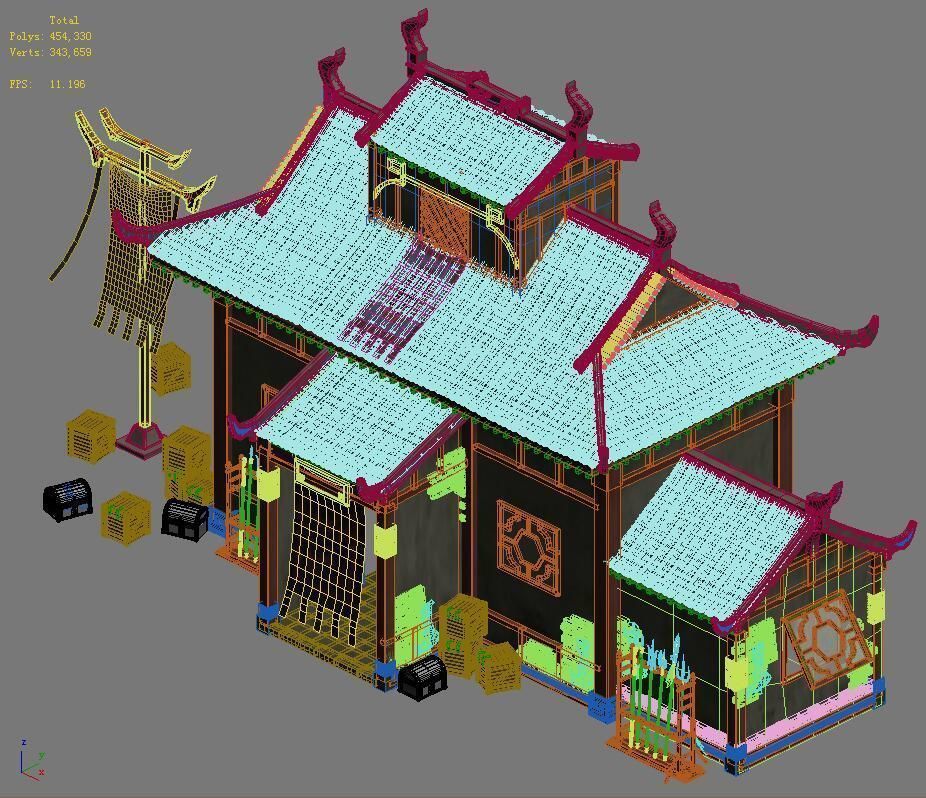 Building - Escort and Inn 3D model_5