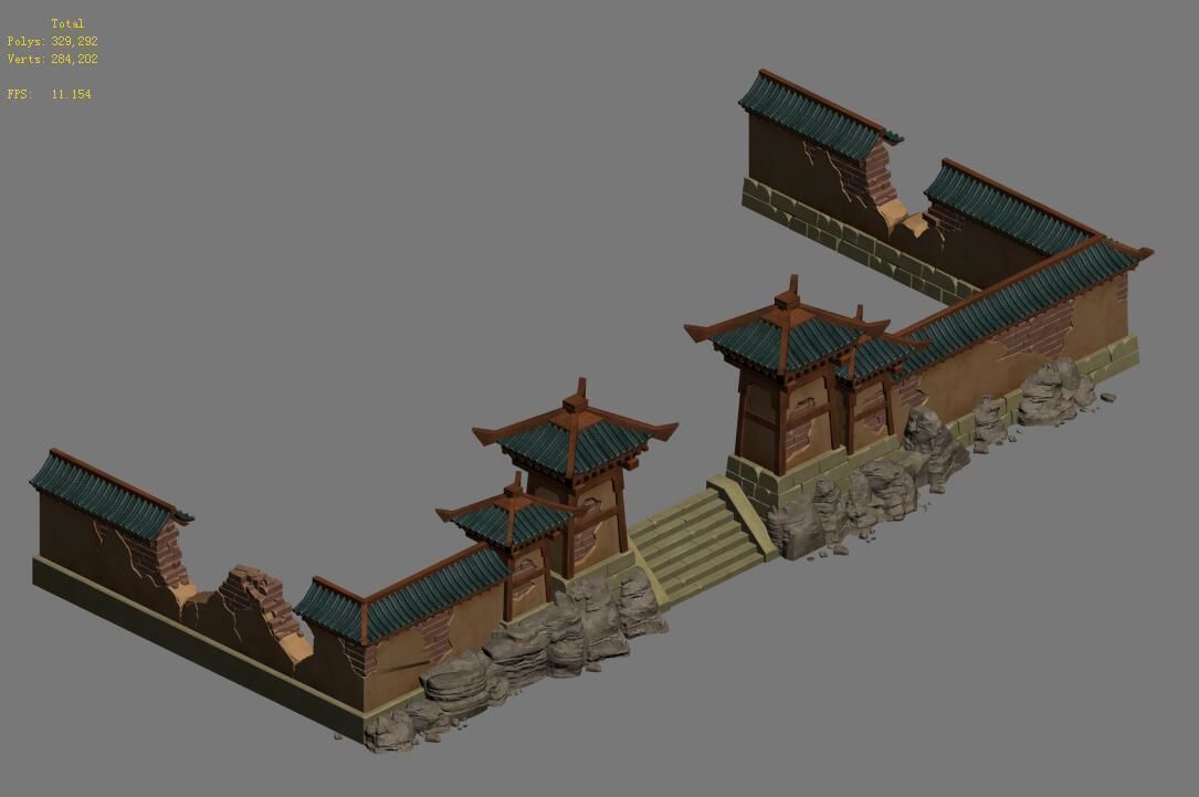 Building - broken wall 3D model_5