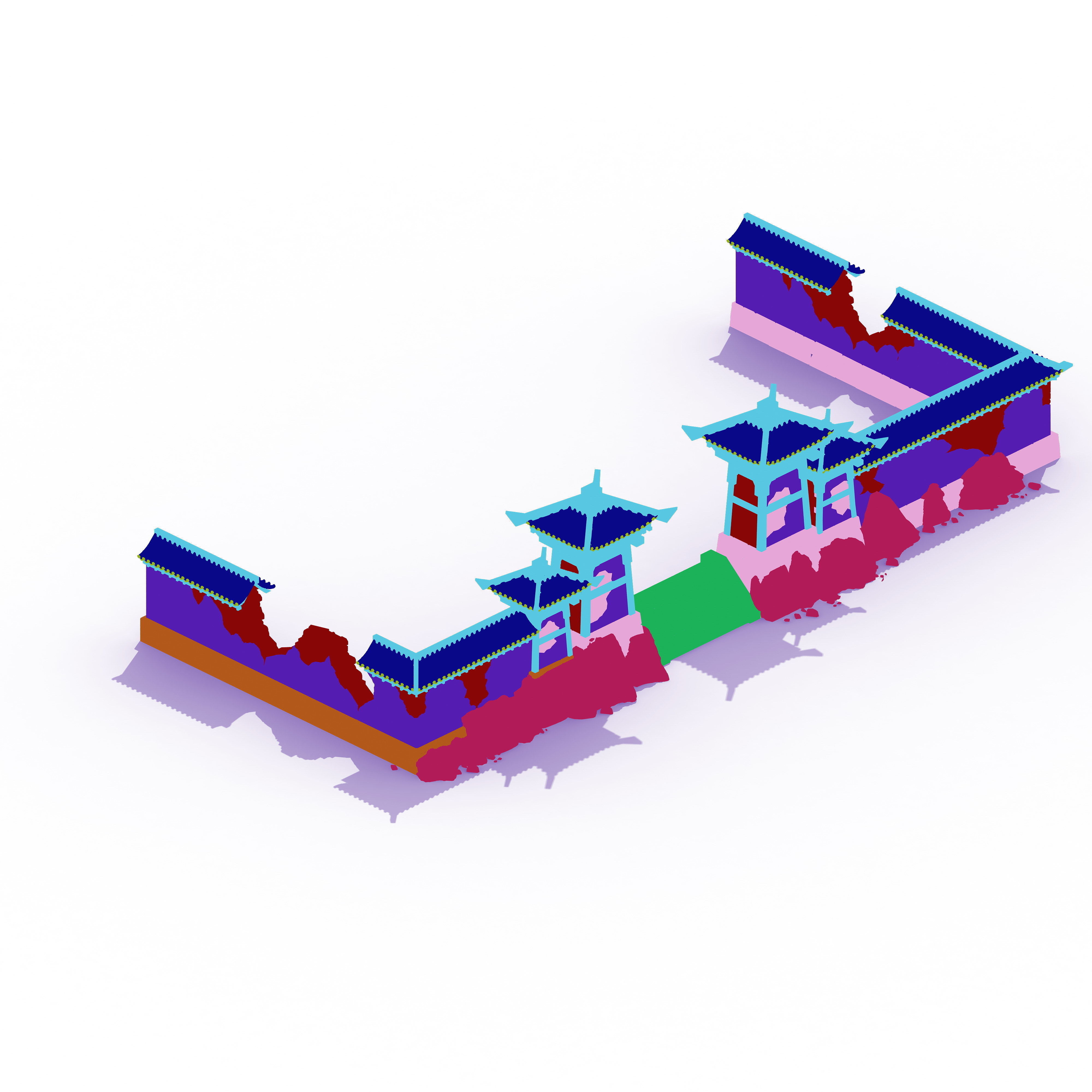 Building - broken wall 3D model_3