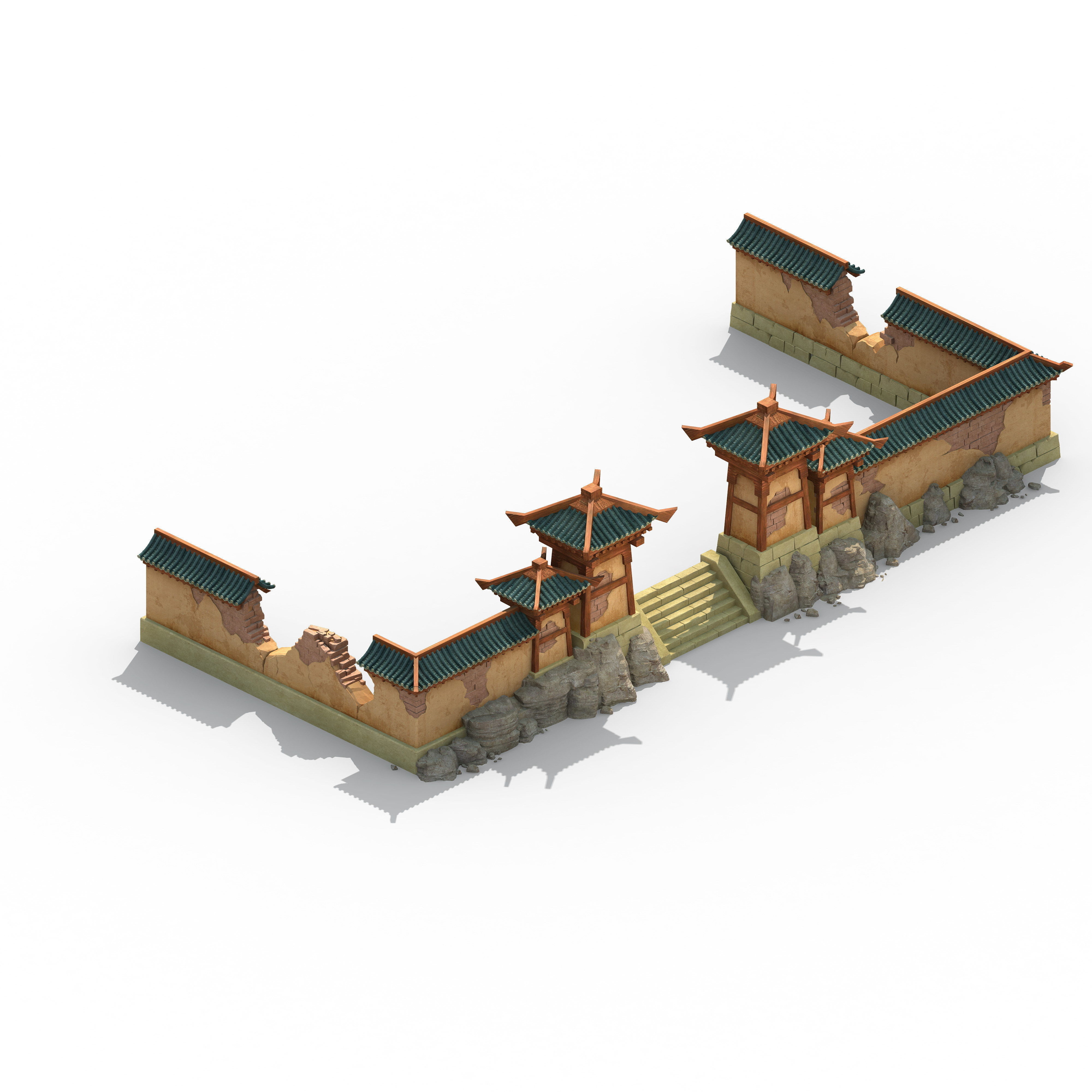 Building - broken wall 3D model_1