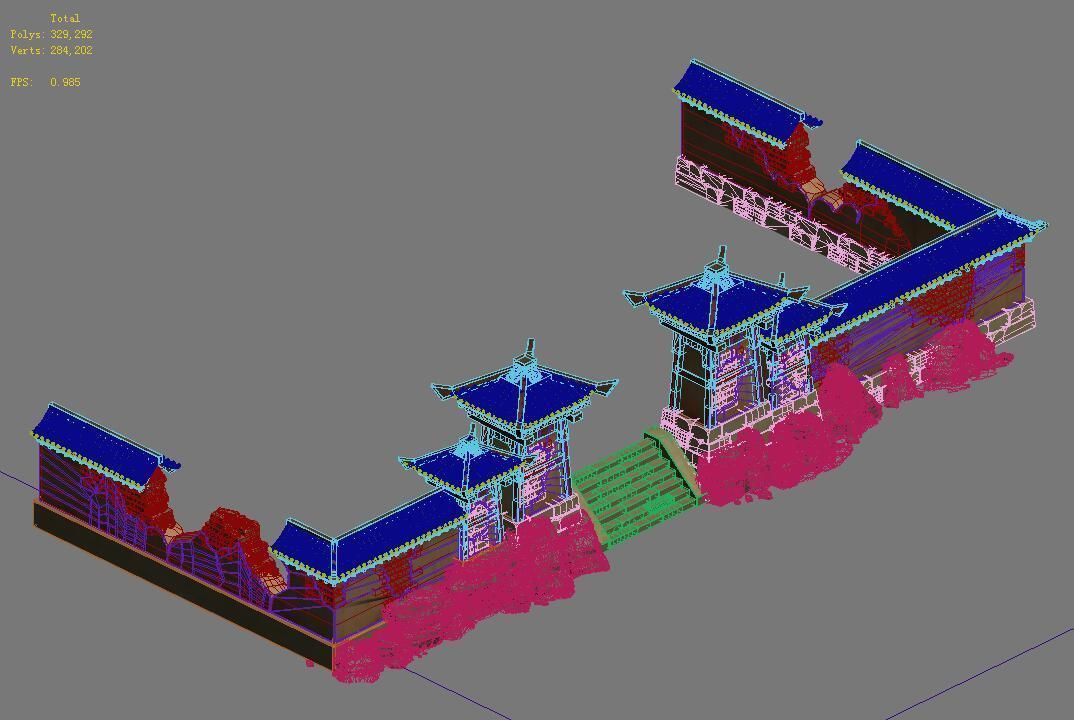 Building - broken wall 3D model_4