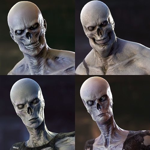 Zombies Collection man with belly Low-poly 3D model