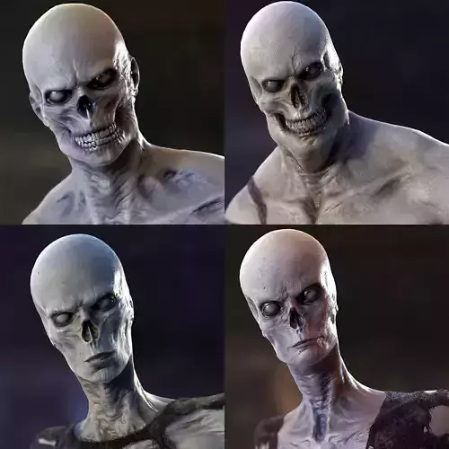 Zombies Collection man with belly Low-poly 3D model