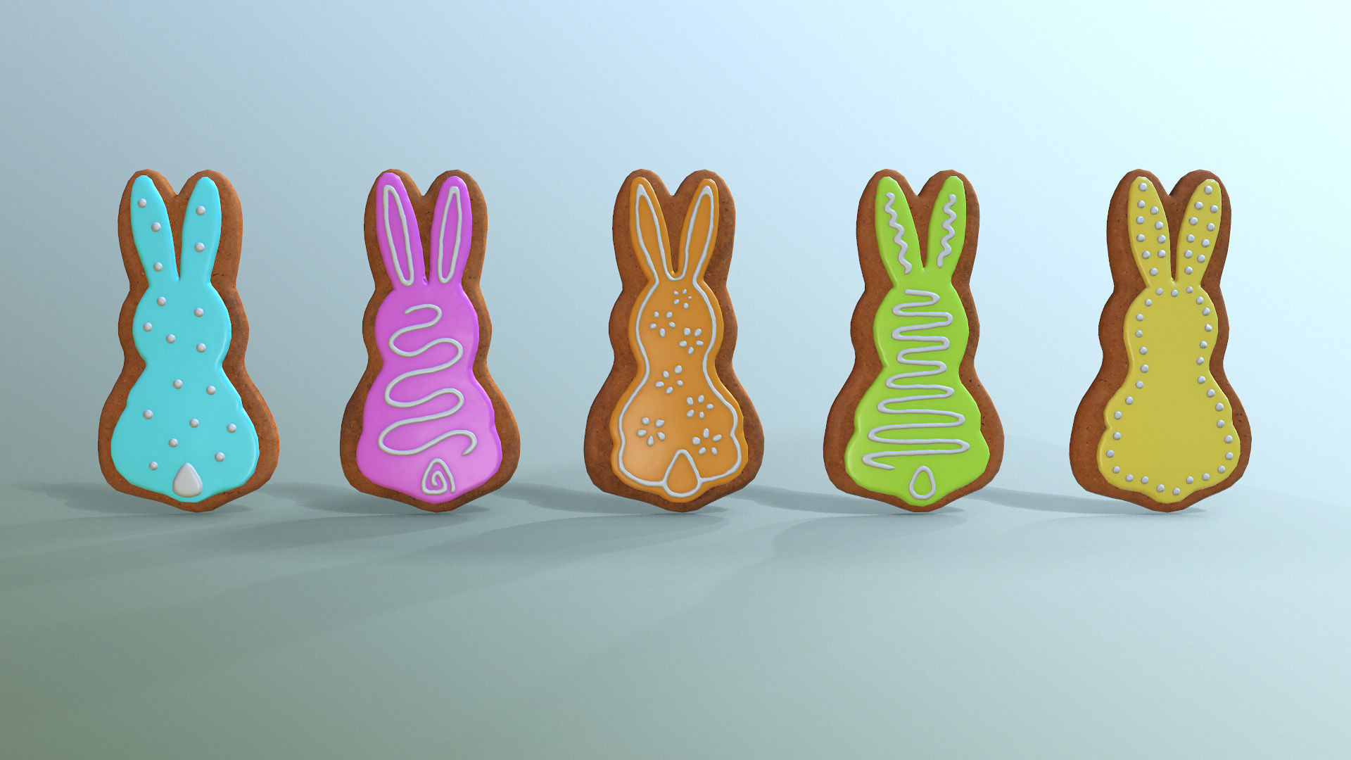 Easter Cookies 3D model_4