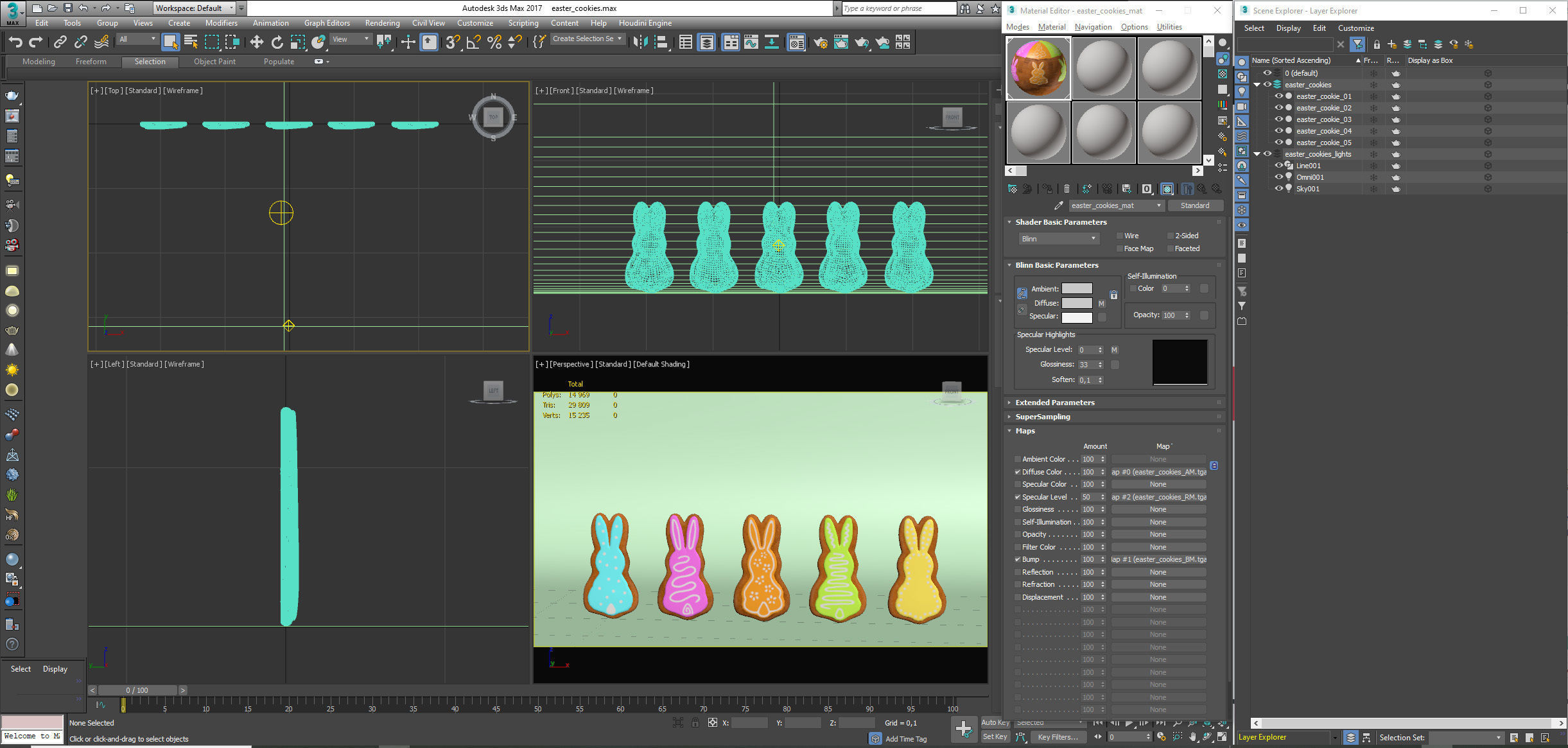 Easter Cookies 3D model_11
